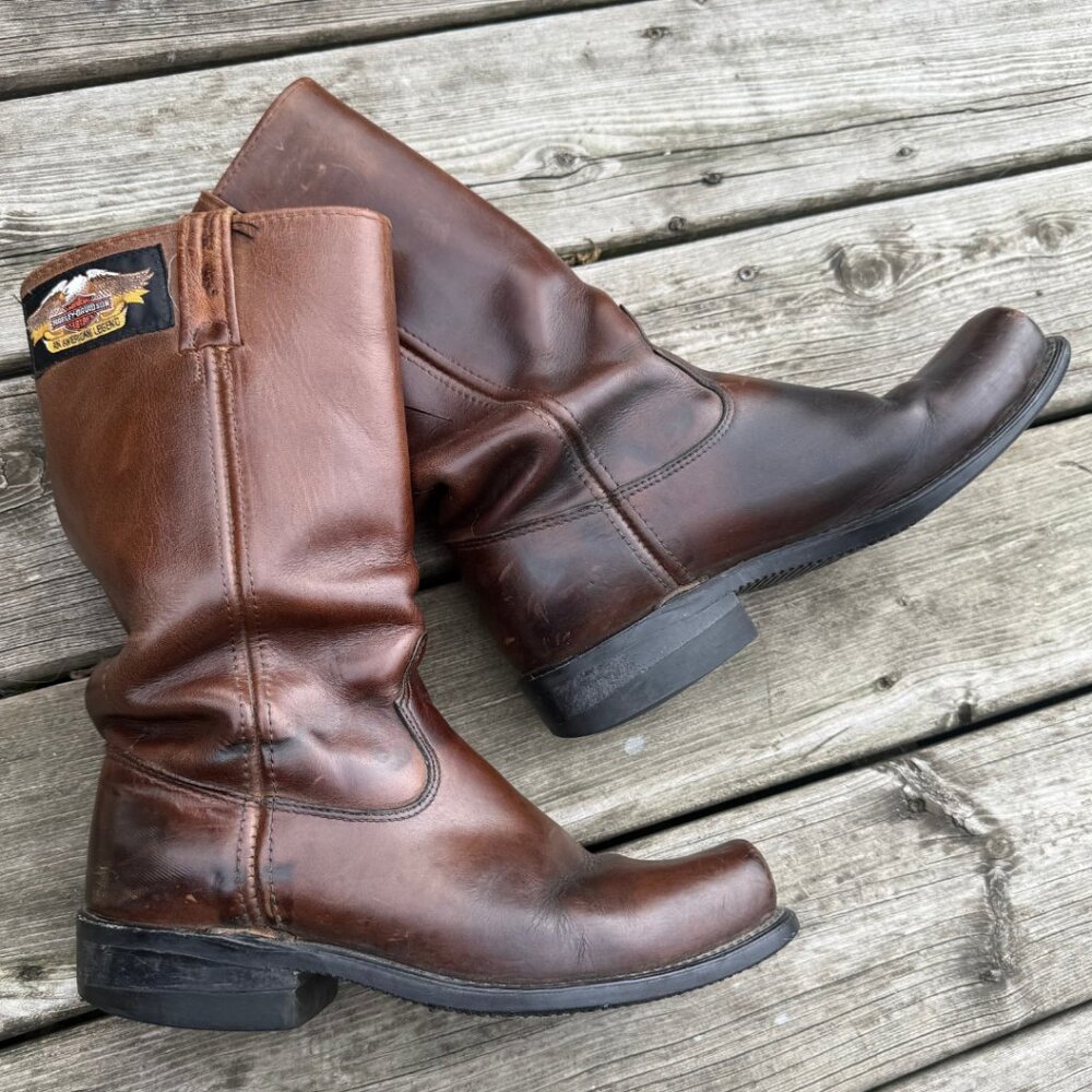 RARE Archival 90s Harley-Davidson "American Legend" Eagle Boots - Womens US 8.5